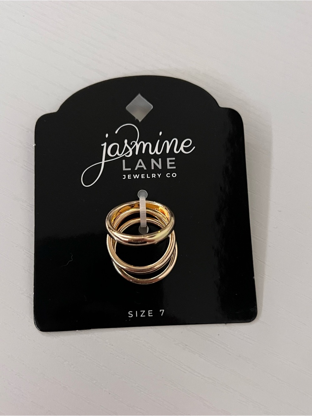 Jasmine Lane Jewelry Co Gold Tone Triple Band Ring Size 7 NWT